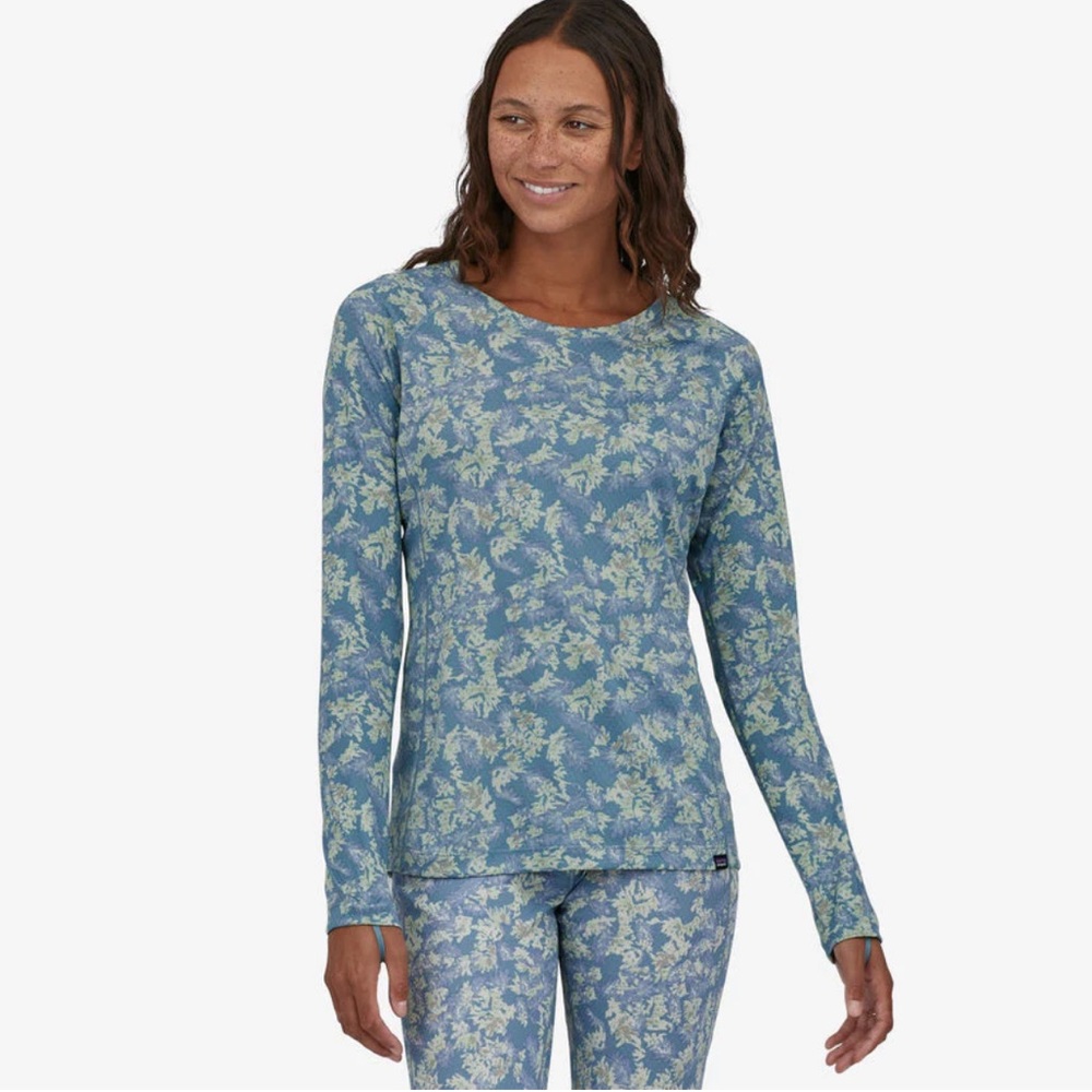 Patagonia Capilene Midweight Crew long sleeve top snow pine blue baselayer top M